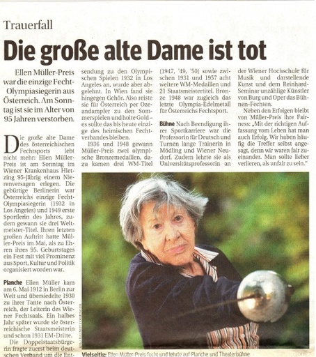 Die große alte Dame ist tot - Kurier 20 11 2007