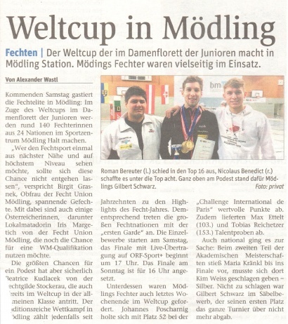 Weltcup in Mödling - NÖN KW 04 2017