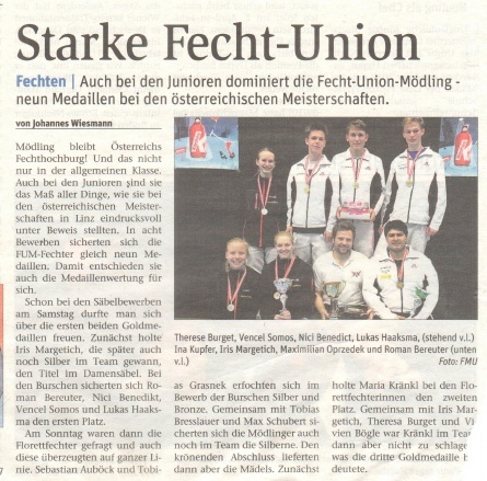 Starke Fecht-Union - NÖN KW 11 2016