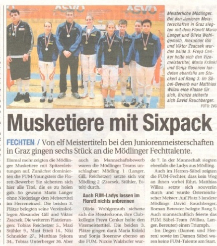 Musketiere mit Sixpack - NÖN KW 12 2012